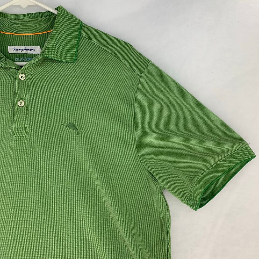 Tommy Bahama Mens Green IslandZone Polo Shirt Size M - Picture 9 of 15